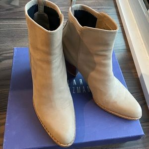 COPY - Stuart Weitzman ankle boots low heels beige size 8M
